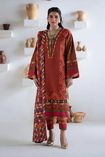 Maryum N Maria | Noore Winters 25 | 3 Piece Embroidered Khaddar BADRAI - FSU5673 - Aqsa Fabrics