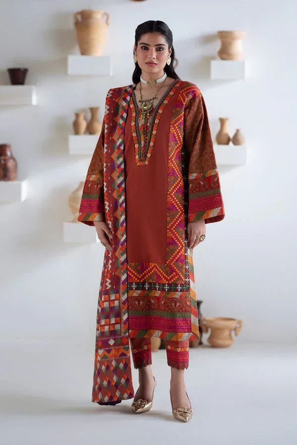 Maryum N Maria | Noore Winters 25 | 3 Piece Embroidered Khaddar BADRAI - FSU5673 - Aqsa Fabrics