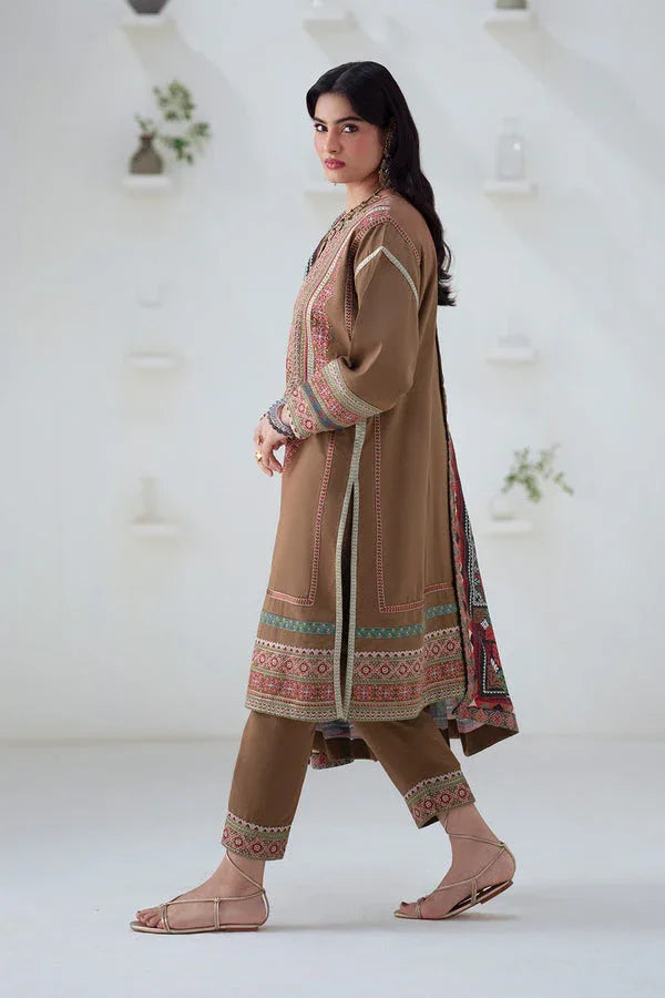 Maryum N Maria | Noore Winters 25 | 3 Piece Embroidered Khaddar GHUNCHA - FSU5674 - Aqsa Fabrics