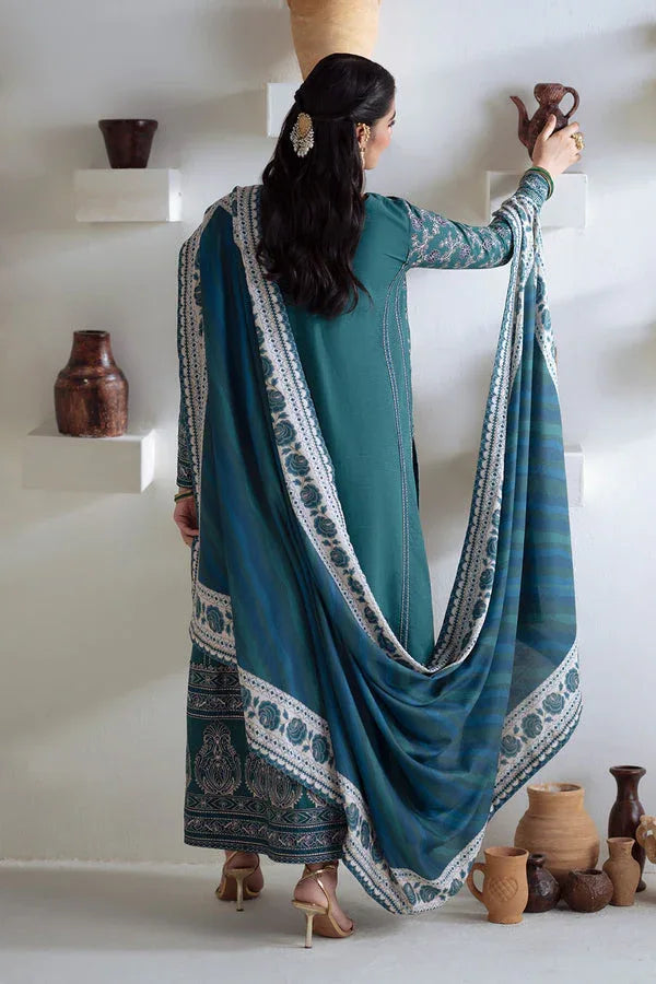 Maryum N Maria | Noore Winters 25 | 3 Piece Embroidered Khaddar SERINA - FSU5675 - Aqsa Fabrics