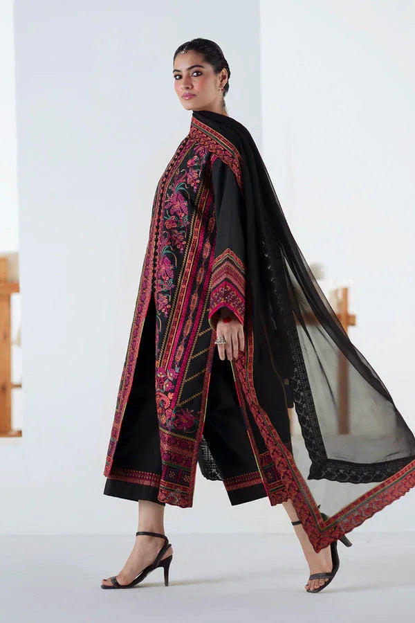 Maryum N Maria | Noore Winters 25 | 3 Piece Embroidered Khaddar PANRA - FSU5677 - Aqsa Fabrics