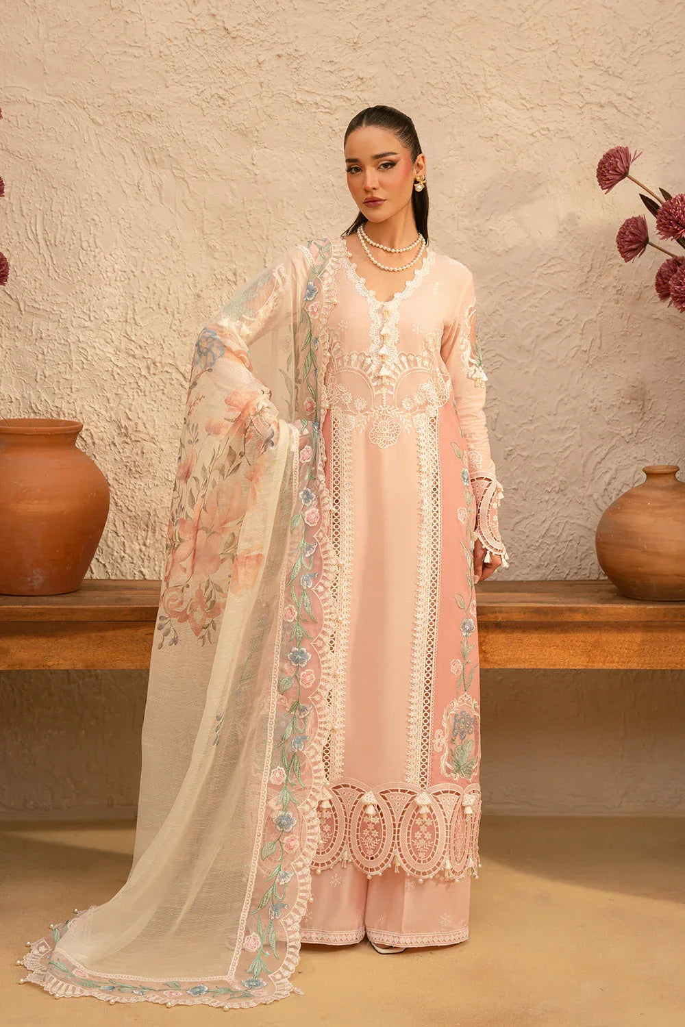 Saira Rizwan | Luxury Lawn 25 | FREYA-SRL25-09 - Aqsa Fabrics