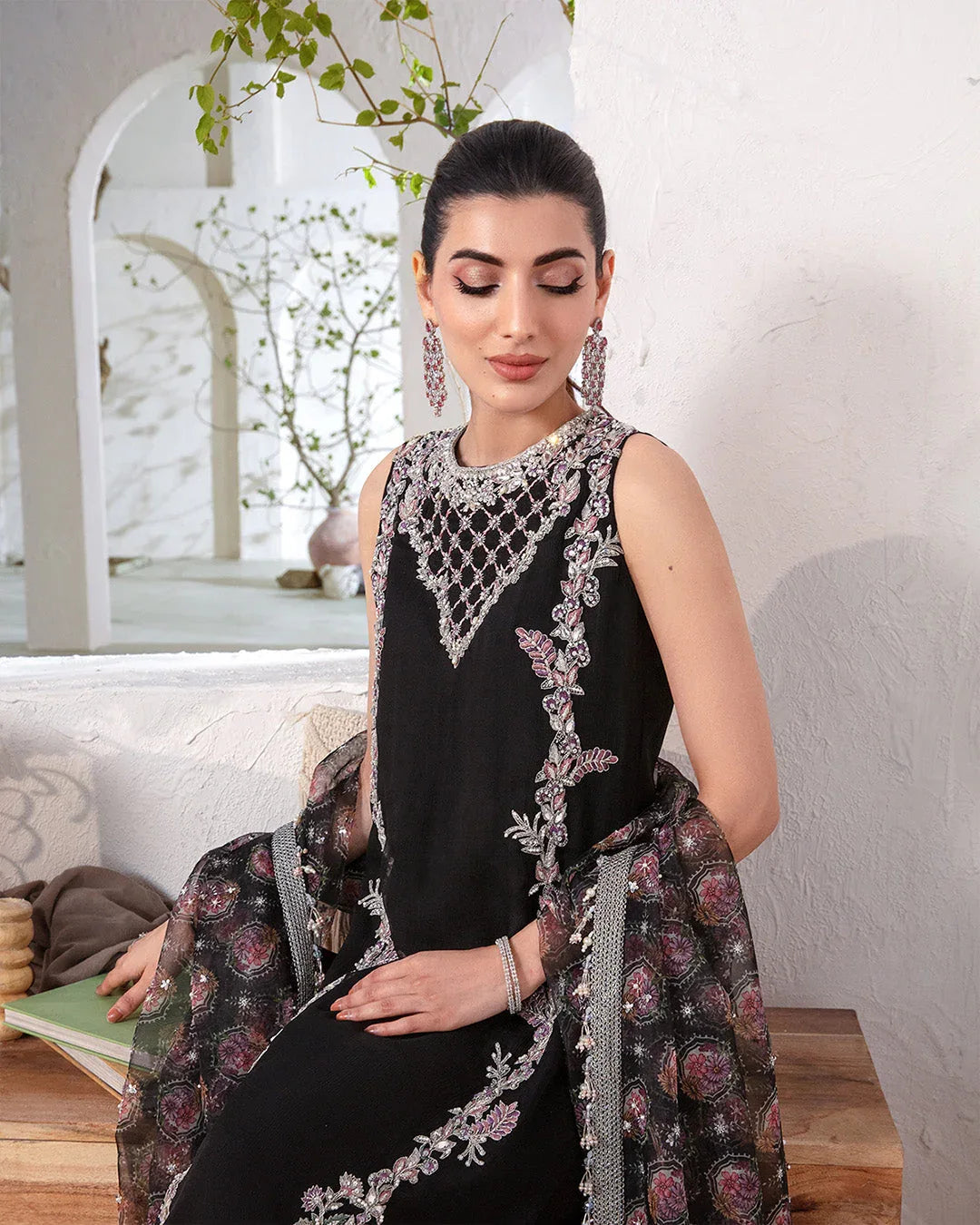 Faiza Saqlain | Lenora Luxury Pret | Cherine - Aqsa Fabrics