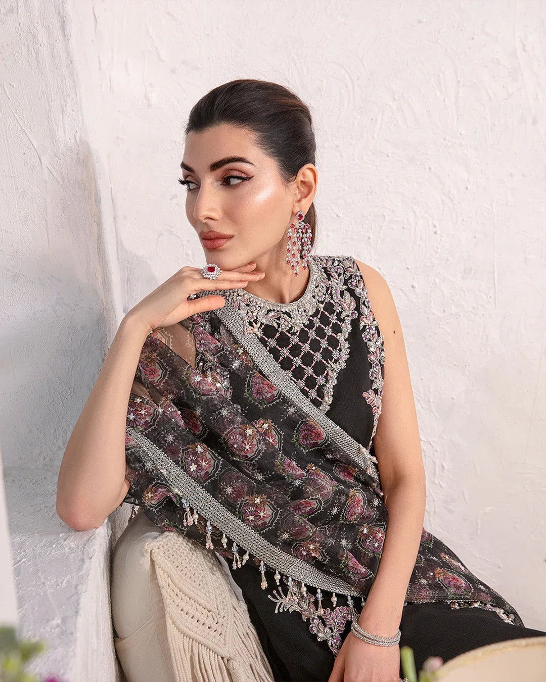 Faiza Saqlain | Lenora Luxury Pret | Cherine - Aqsa Fabrics