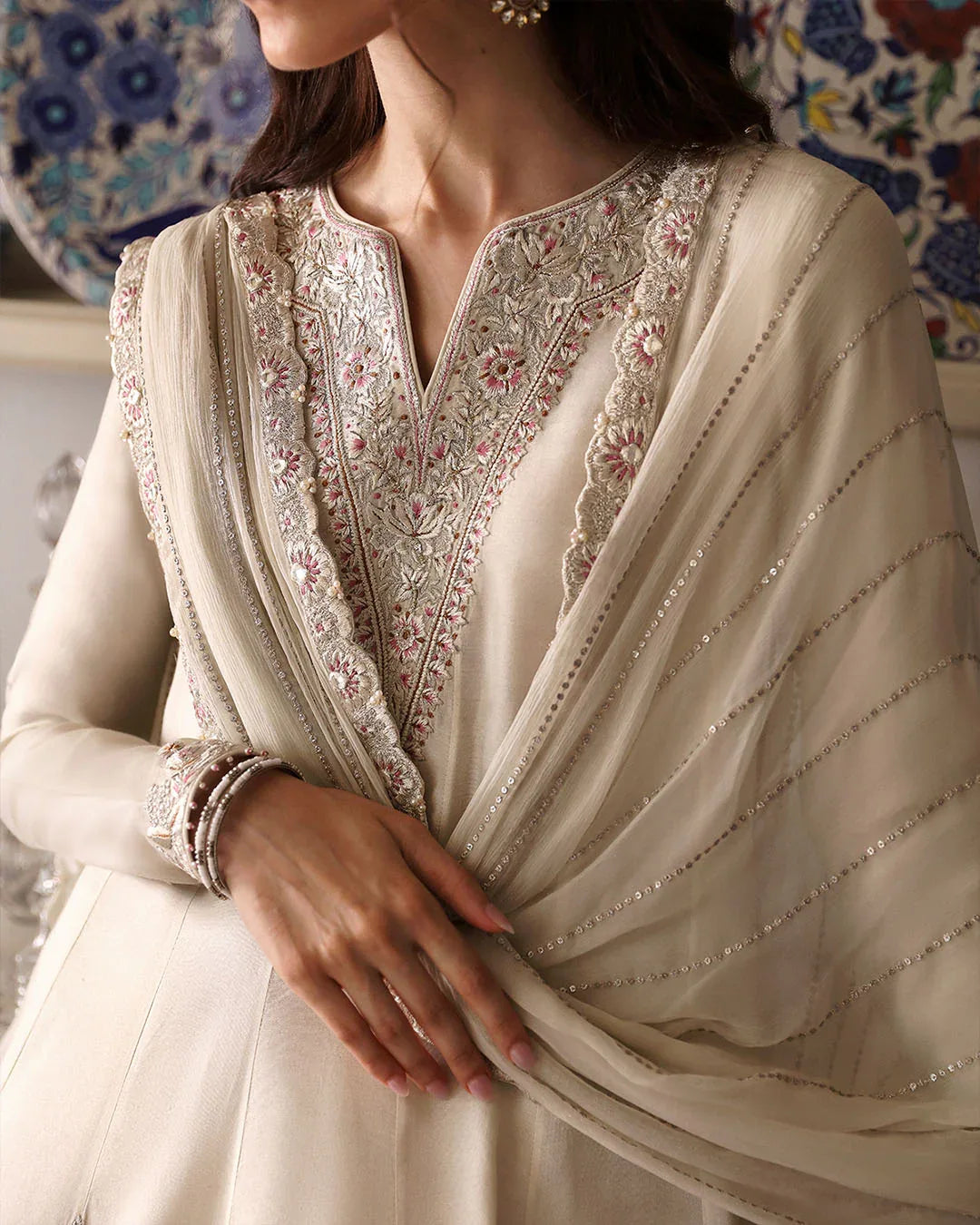 Faiza Saqlain | Mehermah Luxe Formals | Sabina - Aqsa Fabrics