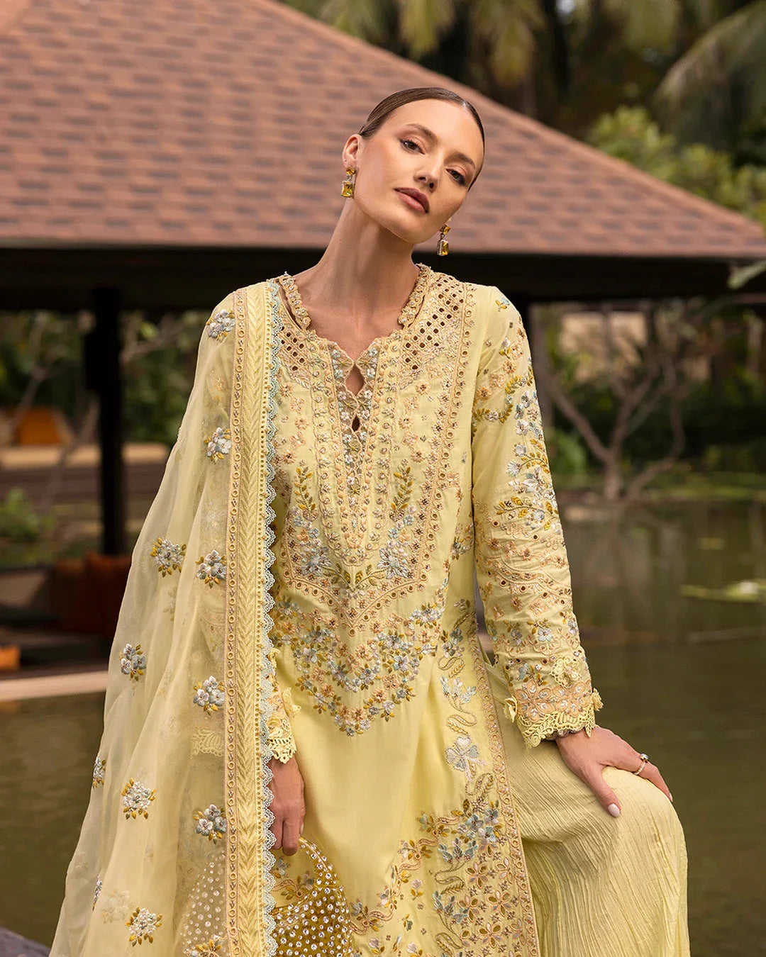 Faiza Saqlain | Zinnia Lawn 25 | Azalea - Aqsa Fabrics