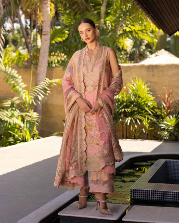 Faiza Saqlain | Zinnia Lawn 25 | Peony - Aqsa Fabrics