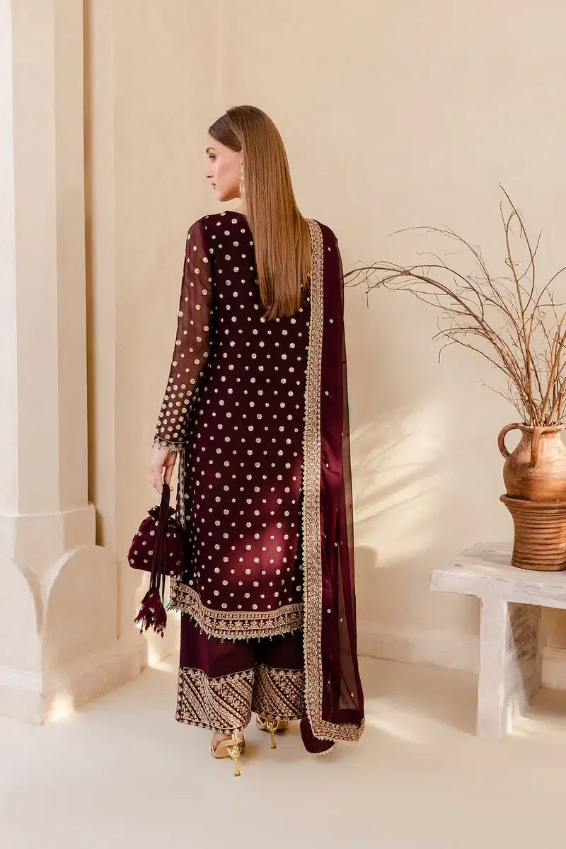 Farasha | Ritzier Festive Formals | Mulberry Glaze - Aqsa Fabrics