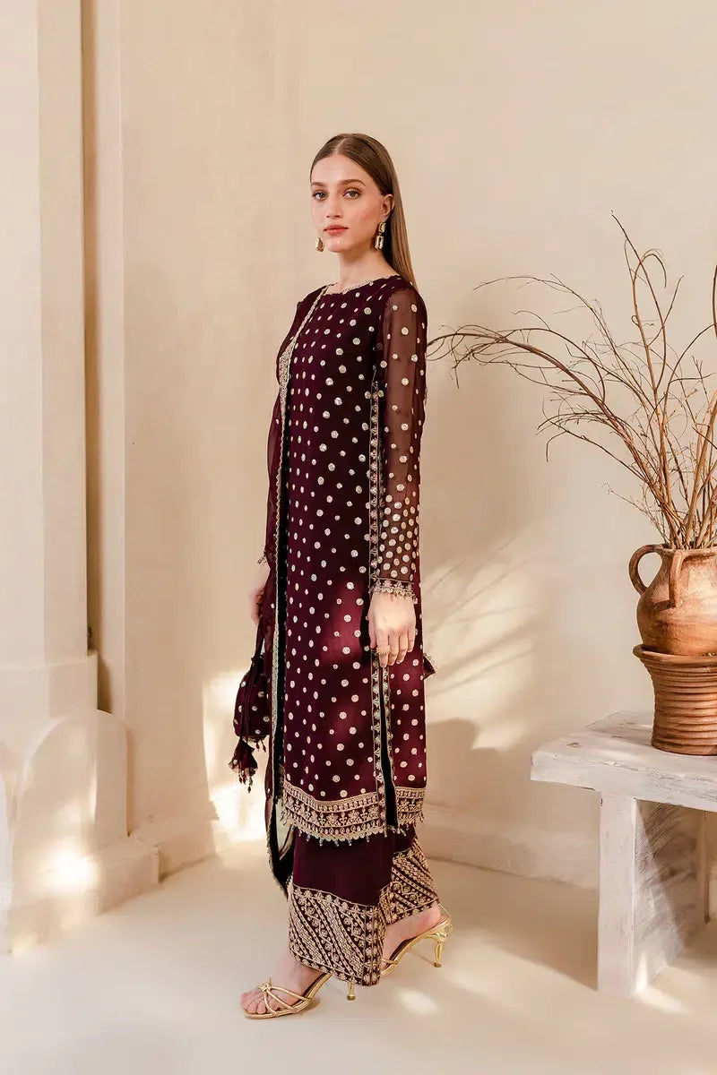 Farasha | Ritzier Festive Formals | Mulberry Glaze - Aqsa Fabrics