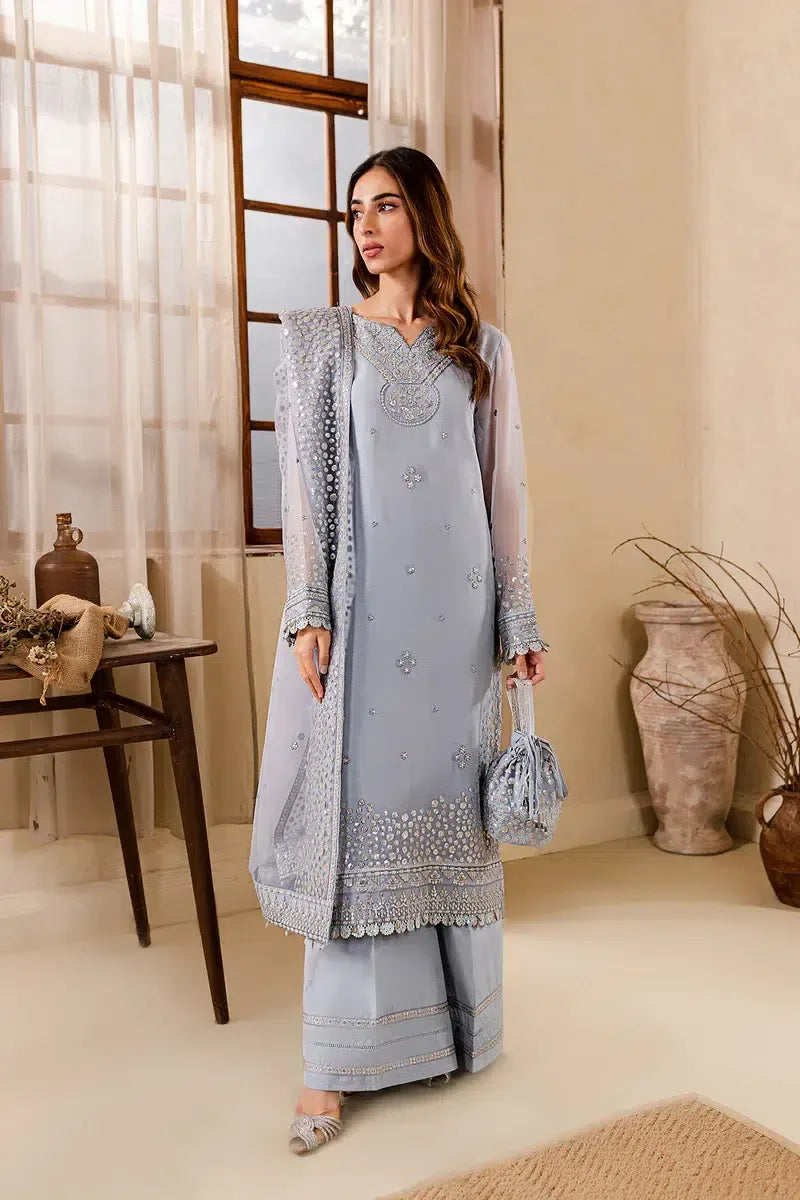 Farasha | Ritzier Festive Formals | Cosmic Sky - Aqsa Fabrics