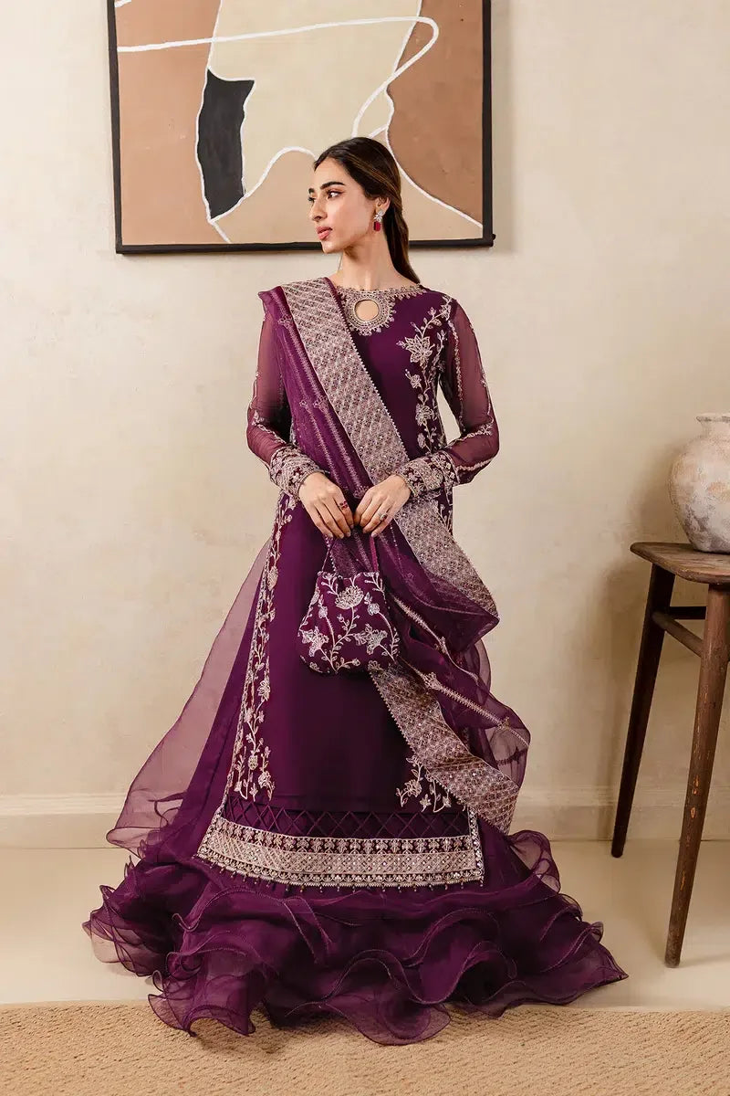 Farasha | Ritzier Festive Formals | Plum Affair - Aqsa Fabrics