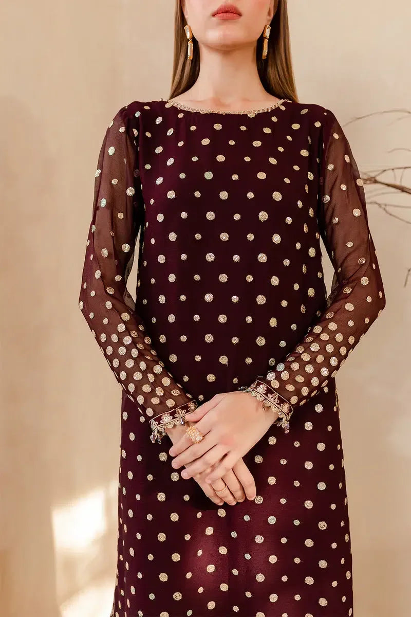 Farasha | Ritzier Festive Formals | Mulberry Glaze - Aqsa Fabrics