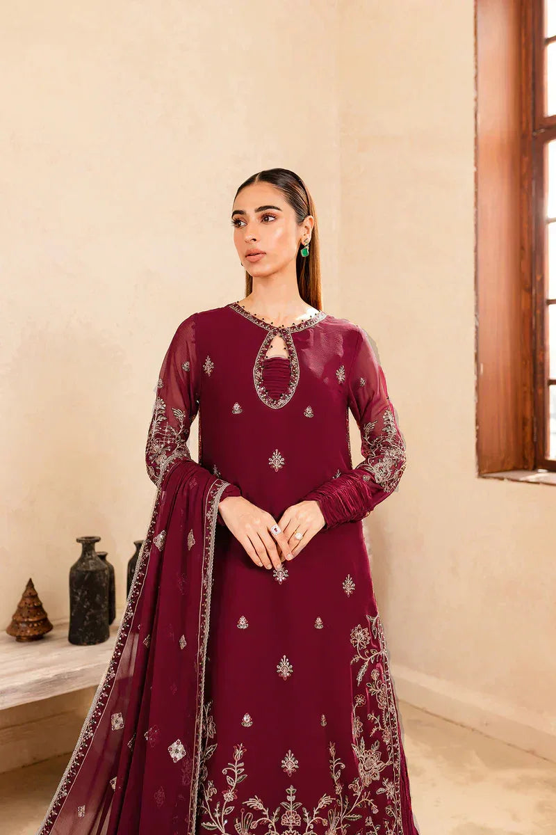 Farasha | Ritizer Festive Formals | Majestic Rouge - Aqsa Fabrics
