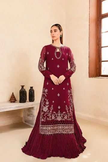 Farasha | Ritizer Festive Formals | Majestic Rouge - Aqsa Fabrics