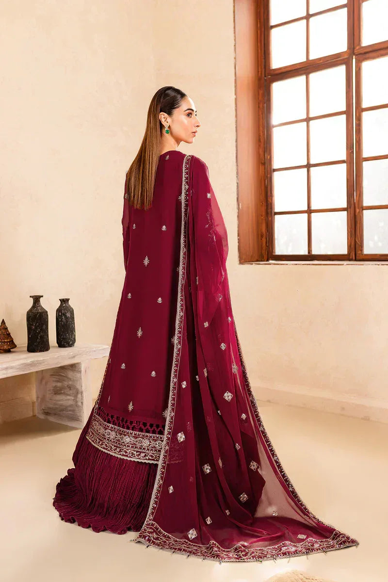 Farasha | Ritizer Festive Formals | Majestic Rouge - Aqsa Fabrics