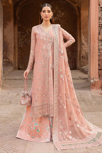 Farasha | Ritzier Wedding Formals |  Peach Bell - Aqsa Fabrics