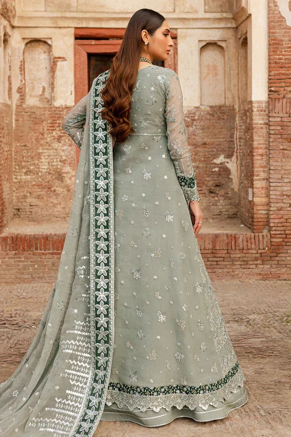 Farasha | Ritzier Wedding Formals |  Grey Veil - Aqsa Fabrics