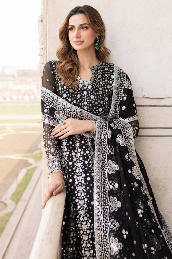 Farasha | Ritzier Wedding Formals | Midnight Orchid - Aqsa Fabrics