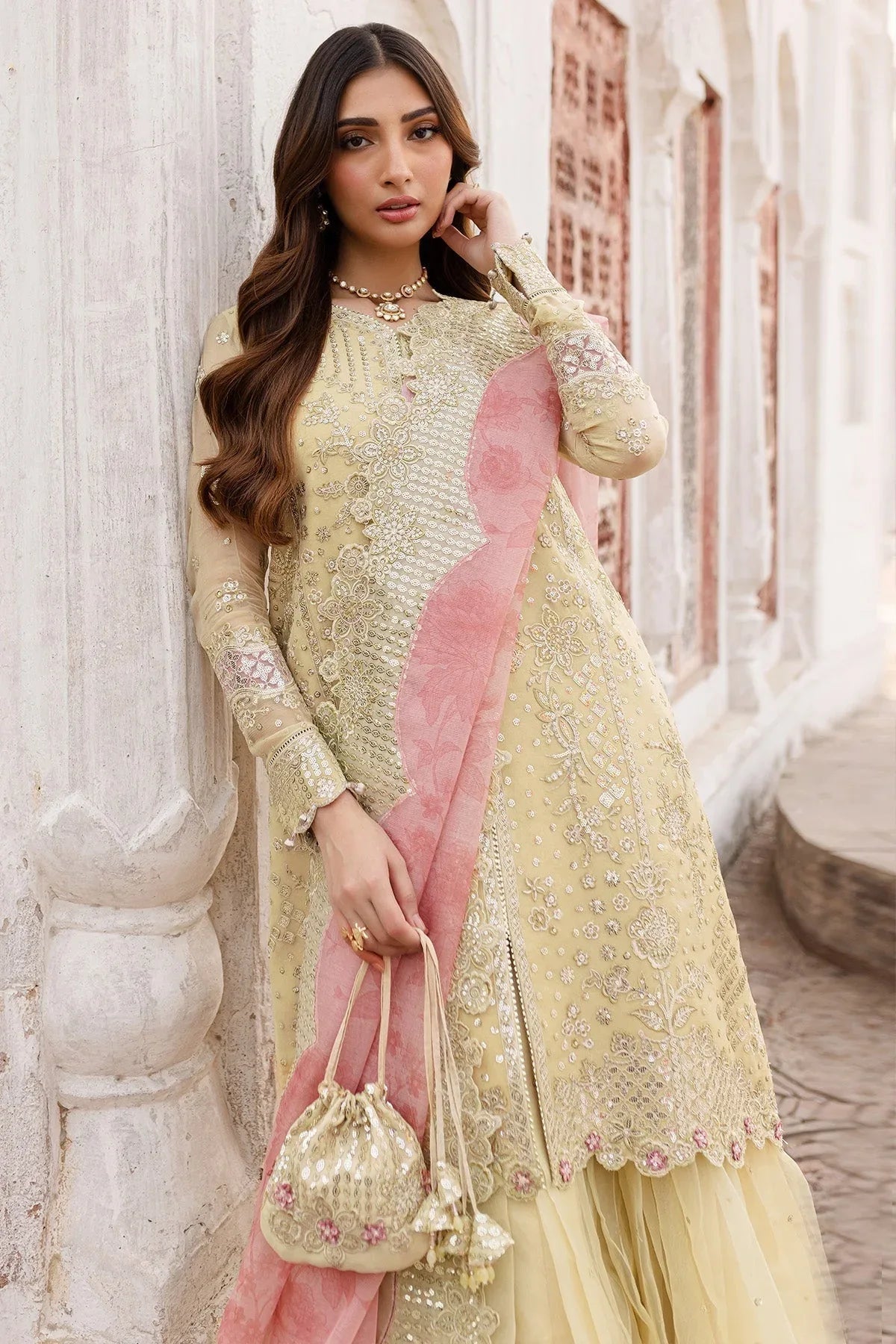 Farasha | Ritzier Wedding Formals |  Marigold Bliss - Aqsa Fabrics