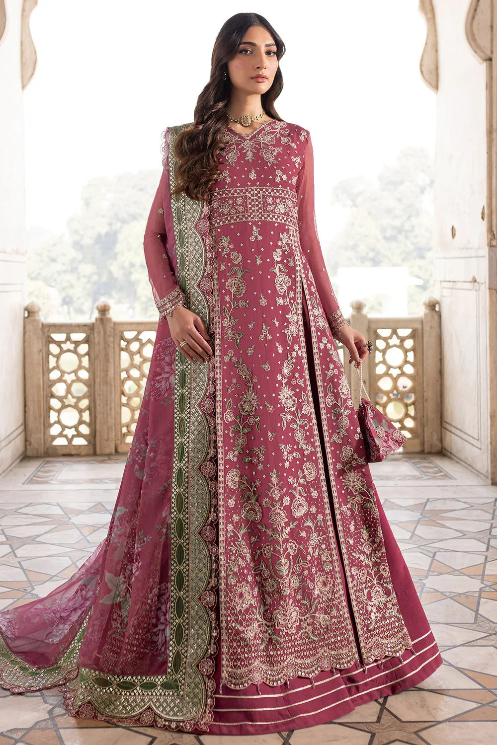 Farasha | Ritzier Wedding Formals |  Regal Rose - Aqsa Fabrics