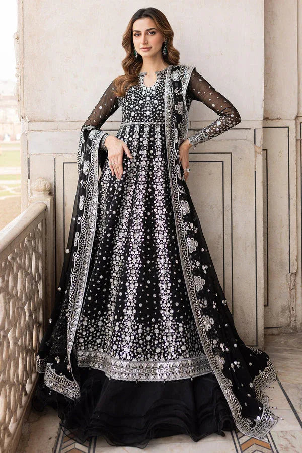 Farasha | Ritzier Wedding Formals | Midnight Orchid - Aqsa Fabrics