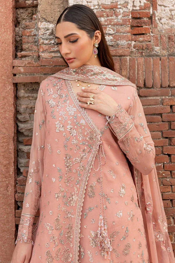 Farasha | Ritzier Wedding Formals |  Peach Bell - Aqsa Fabrics