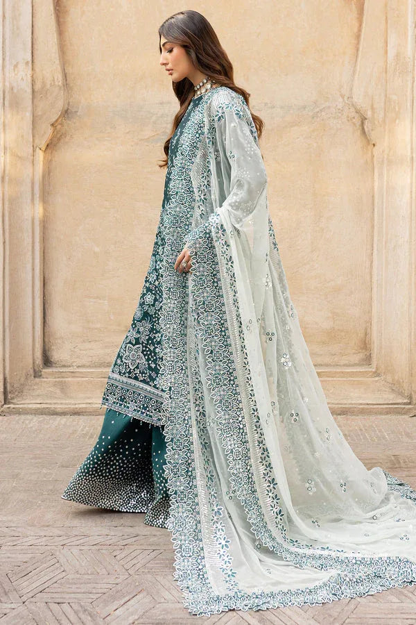 Farasha | Ritzier Wedding Formals |  Teal Dreams - Aqsa Fabrics