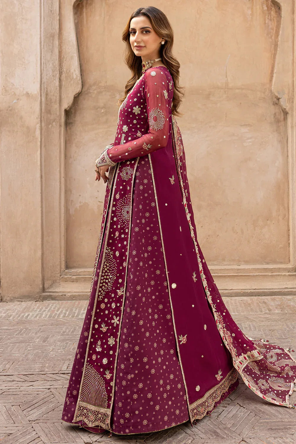 Farasha | Ritzier Wedding Formals | Scarlet Charm - Aqsa Fabrics