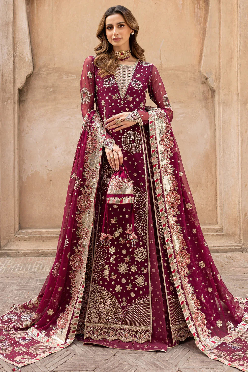 Farasha | Ritzier Wedding Formals | Scarlet Charm - Aqsa Fabrics