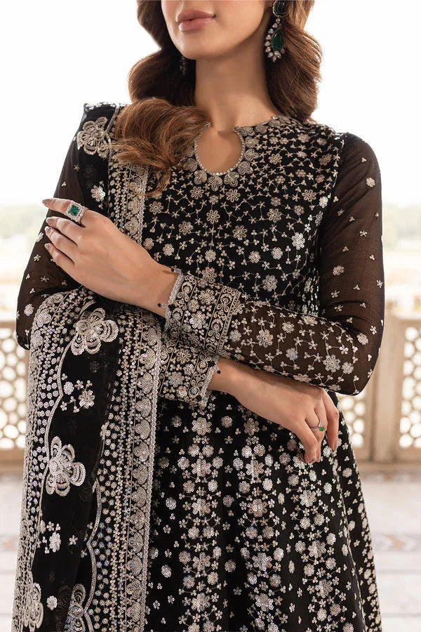Farasha | Ritzier Wedding Formals | Midnight Orchid - Aqsa Fabrics