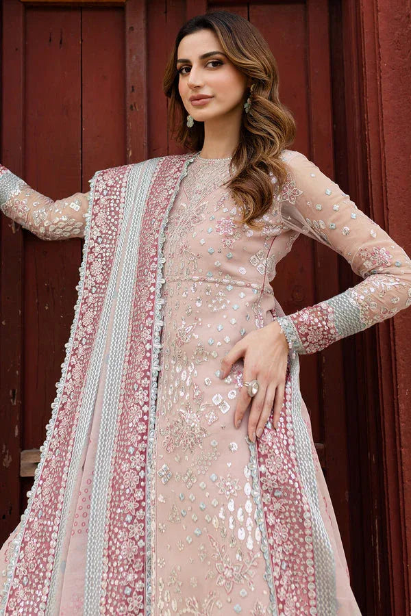 Farasha | Ritzier Wedding Formals | Satin Rose - Aqsa Fabrics