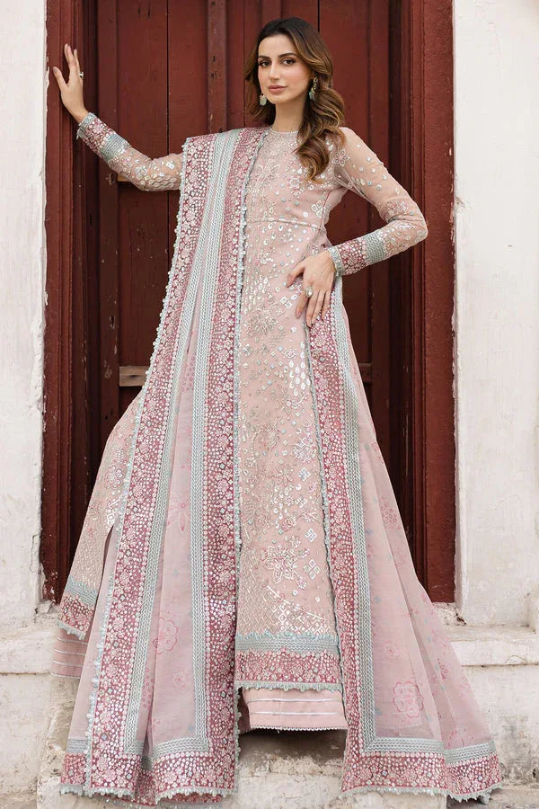 Farasha | Ritzier Wedding Formals | Satin Rose - Aqsa Fabrics