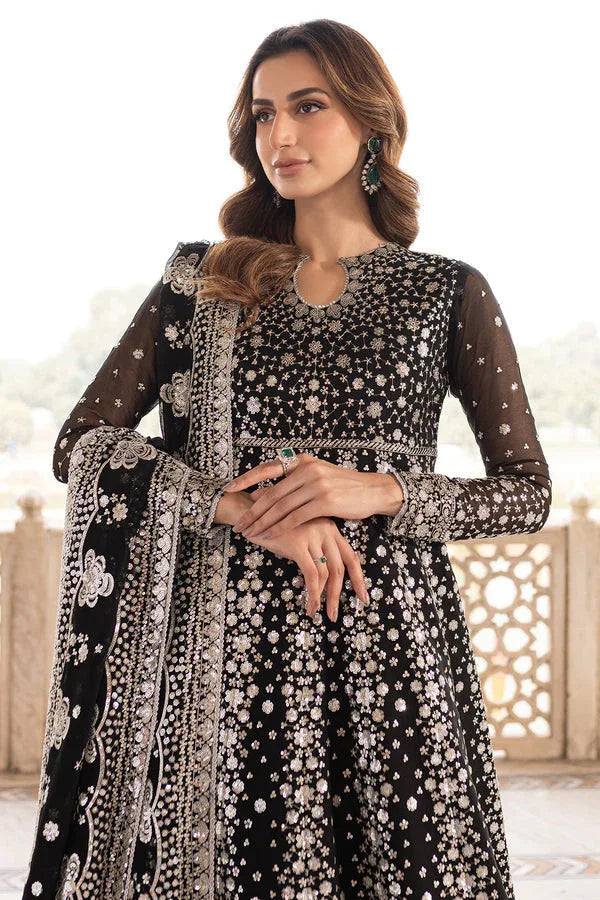 Farasha | Ritzier Wedding Formals | Midnight Orchid - Aqsa Fabrics
