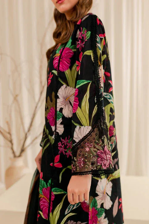 Farasha | Printed Essentials | EBONY PASSION - Aqsa Fabrics