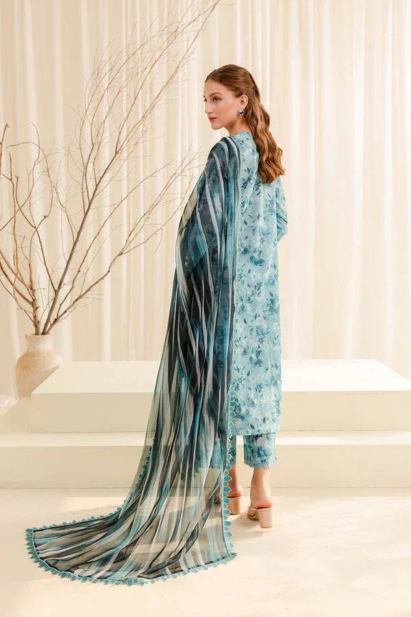 Farasha | Printed Essentials | AQUA BERYL - Aqsa Fabrics