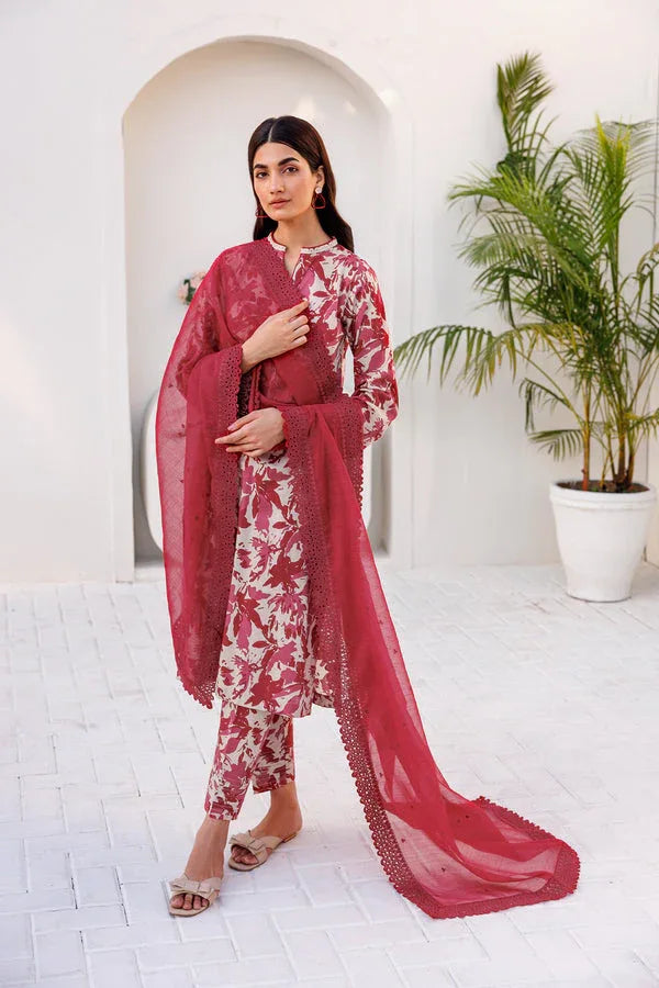 Farasha | Printed Essentials | JASMINE ROSE - Aqsa Fabrics