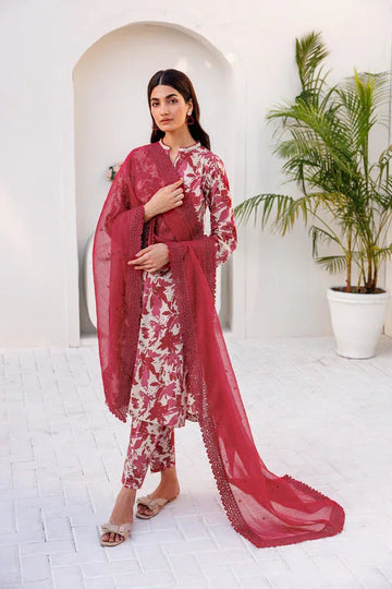 Farasha | Printed Essentials | JASMINE ROSE - Aqsa Fabrics