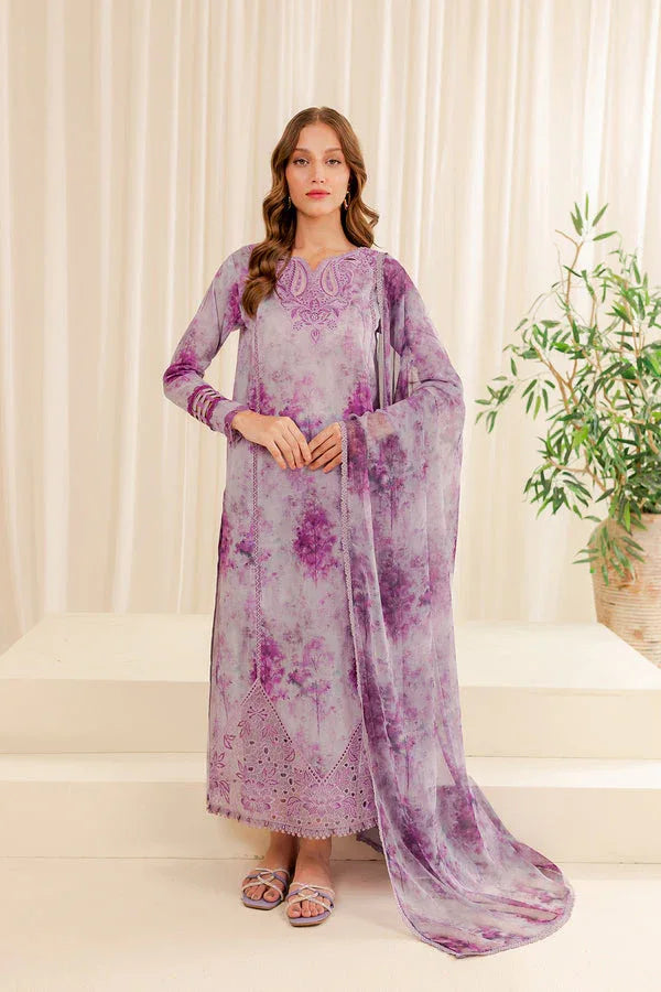 Farasha | Printed Essentials | WINESOME GLORY - Aqsa Fabrics