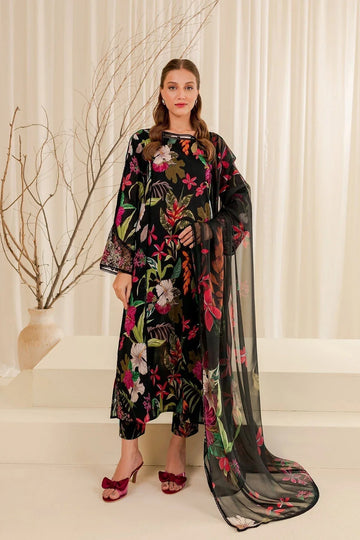Farasha | Printed Essentials | EBONY PASSION - Aqsa Fabrics