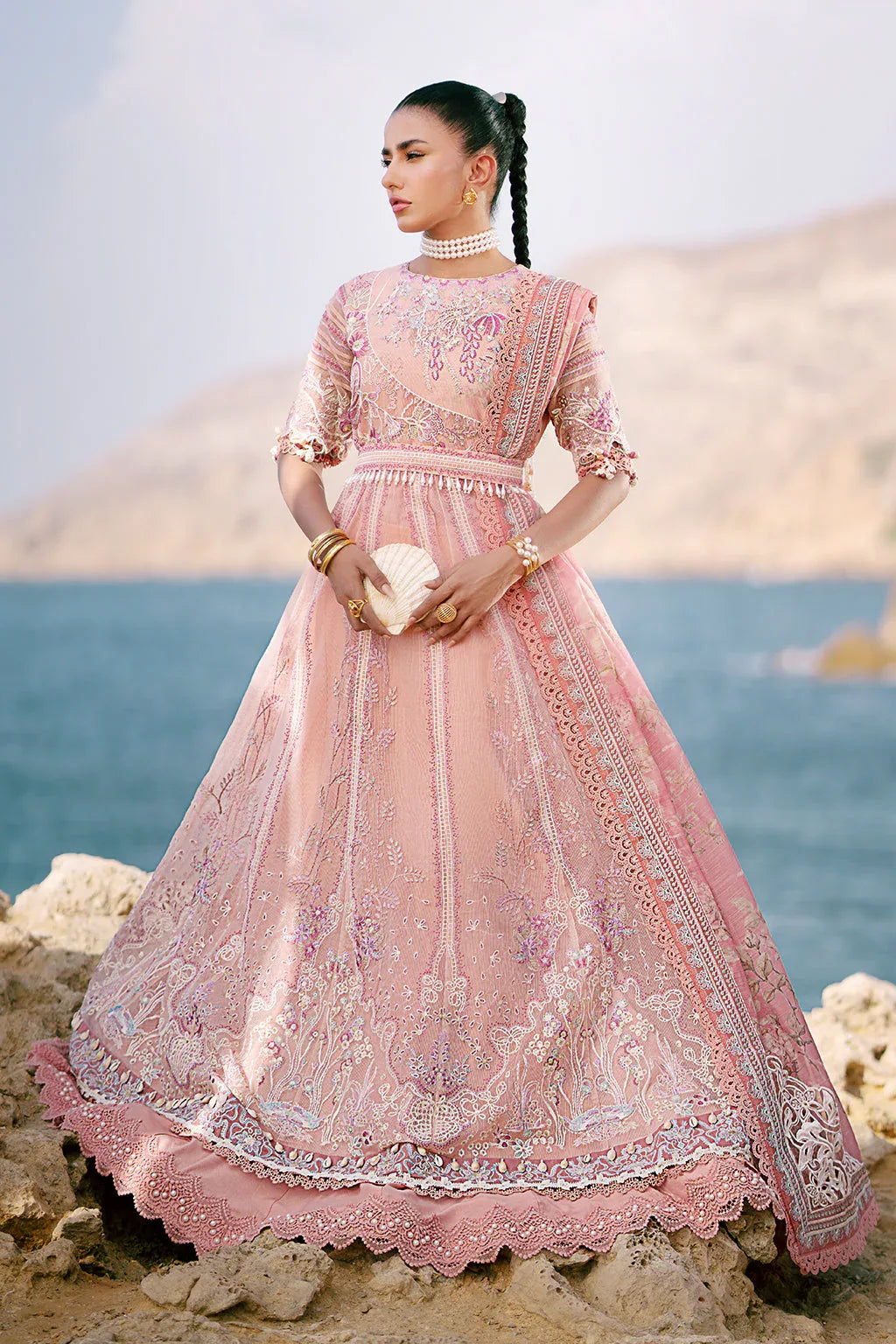 AJR Couture | Dastan Luxury Lawn 25 | Flair - Aqsa Fabrics