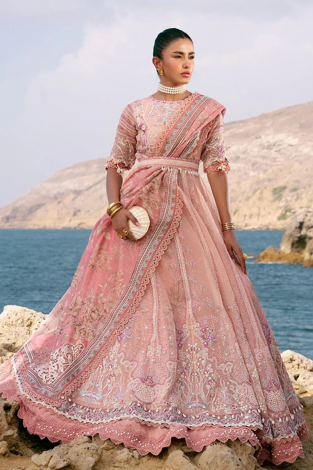 AJR Couture | Dastan Luxury Lawn 25 | Flair - Aqsa Fabrics