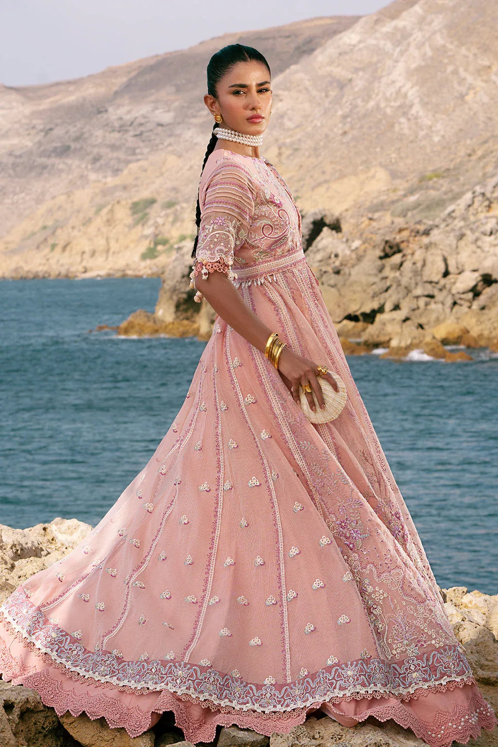 AJR Couture | Dastan Luxury Lawn 25 | Flair - Aqsa Fabrics