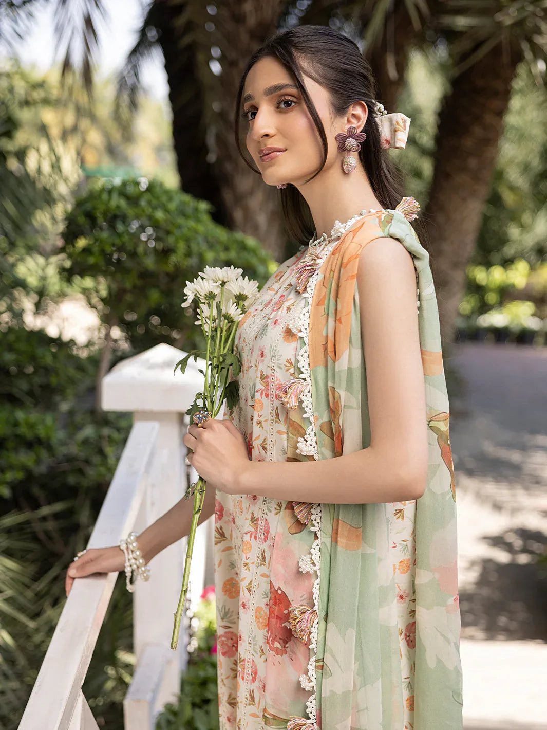 Izel | Oh Spring Lawn 25 | FLORA (A) - Aqsa Fabrics