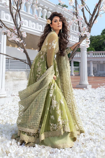 Erum Khan | Jahan Wedding 25 | Mint Glow - Aqsa Fabrics