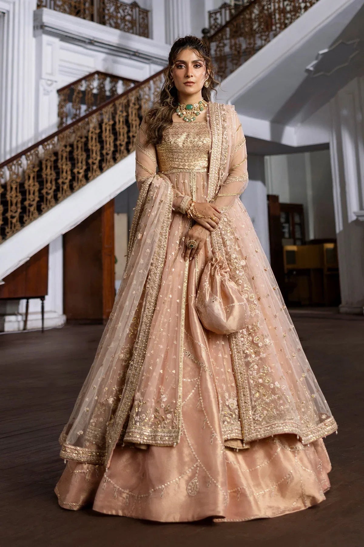 Erum Khan | Jahan Wedding 25 | Pink Dust - Aqsa Fabrics