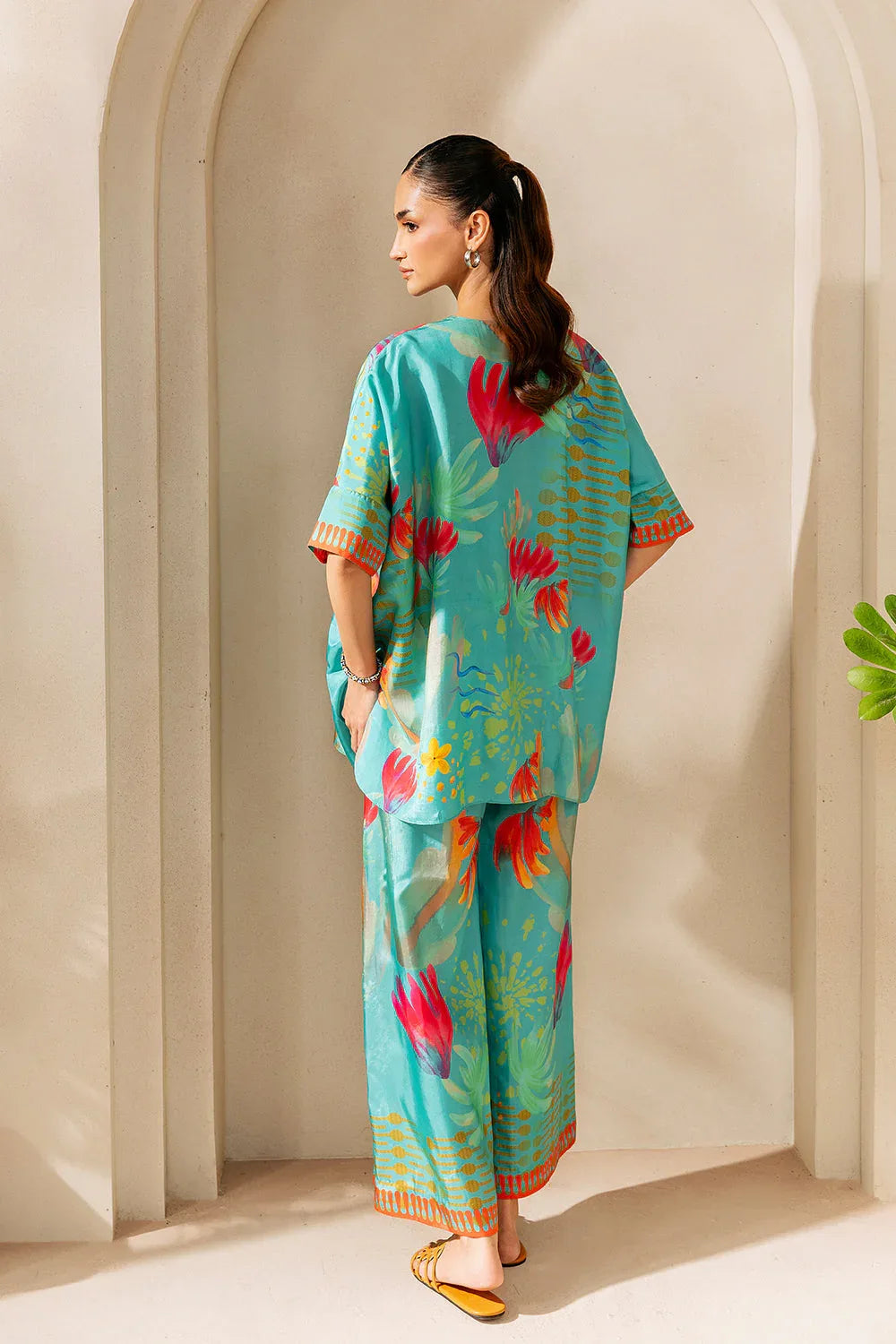 Saira Rizwan | Silk Coords 25 | SUNSET SAMBA - SRSP-25-03 - Aqsa Fabrics