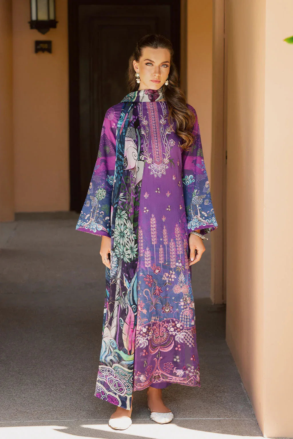 Ramsha | Ghazal Luxury Lawn | G-305 - Aqsa Fabrics