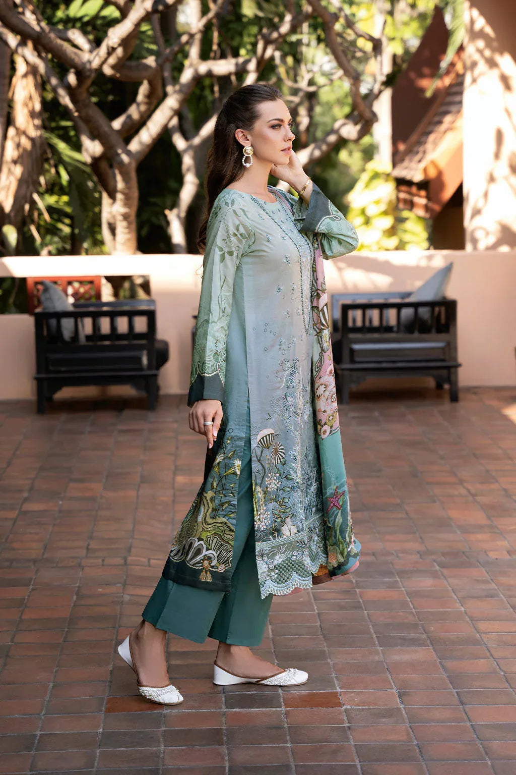 Ramsha | Ghazal Luxury Lawn | G-306 - Aqsa Fabrics