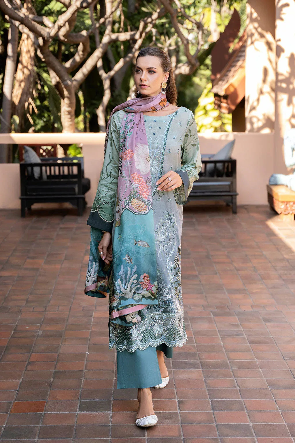 Ramsha | Ghazal Luxury Lawn | G-306 - Aqsa Fabrics