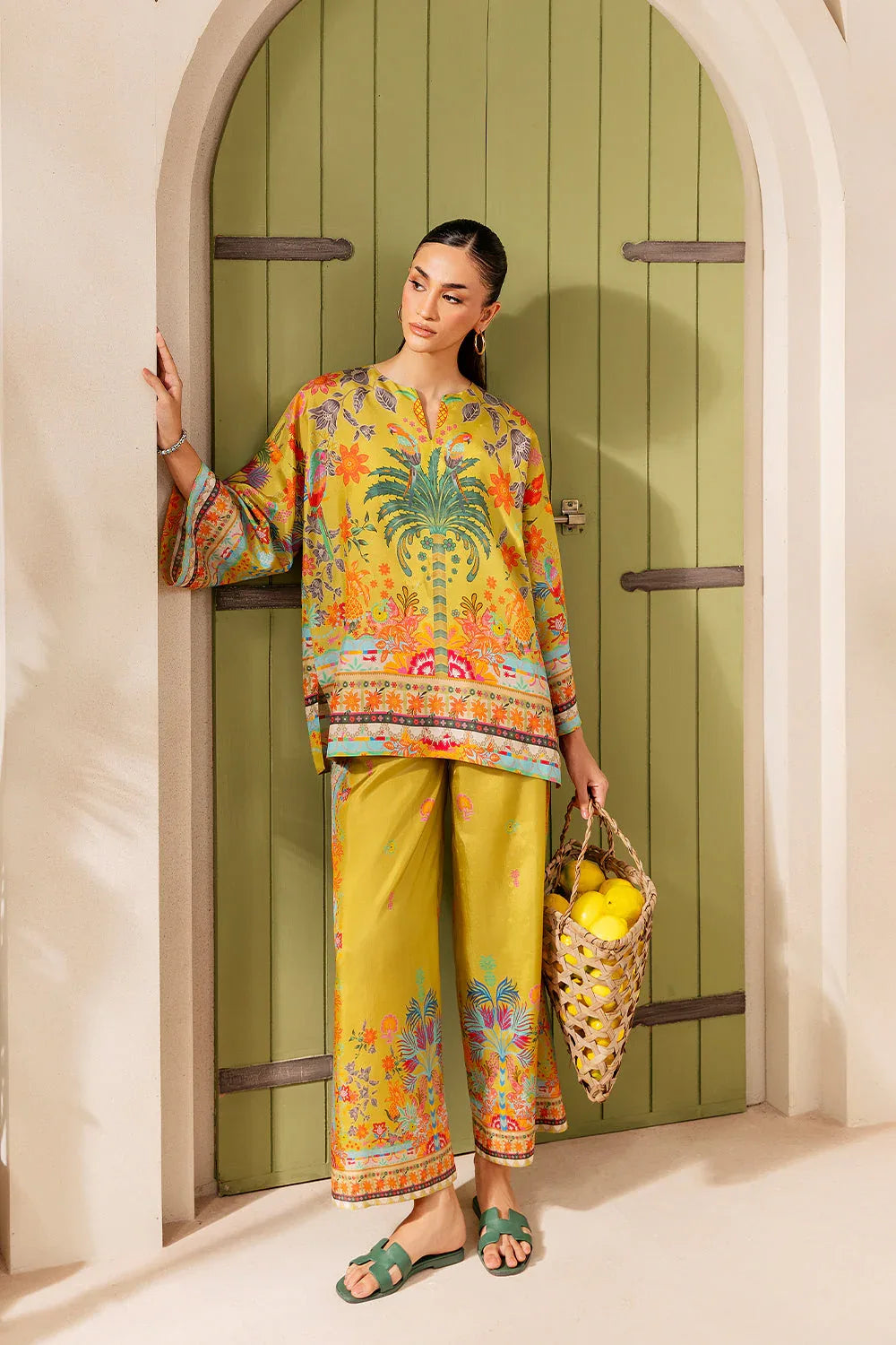 Saira Rizwan | Silk Coords 25 | PALM SUGAR - SRSP-25-04 - Aqsa Fabrics